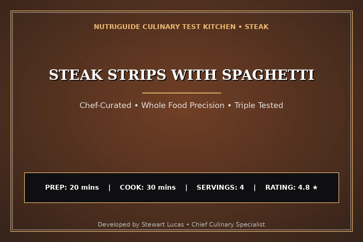 Steak Strips With Spaghetti