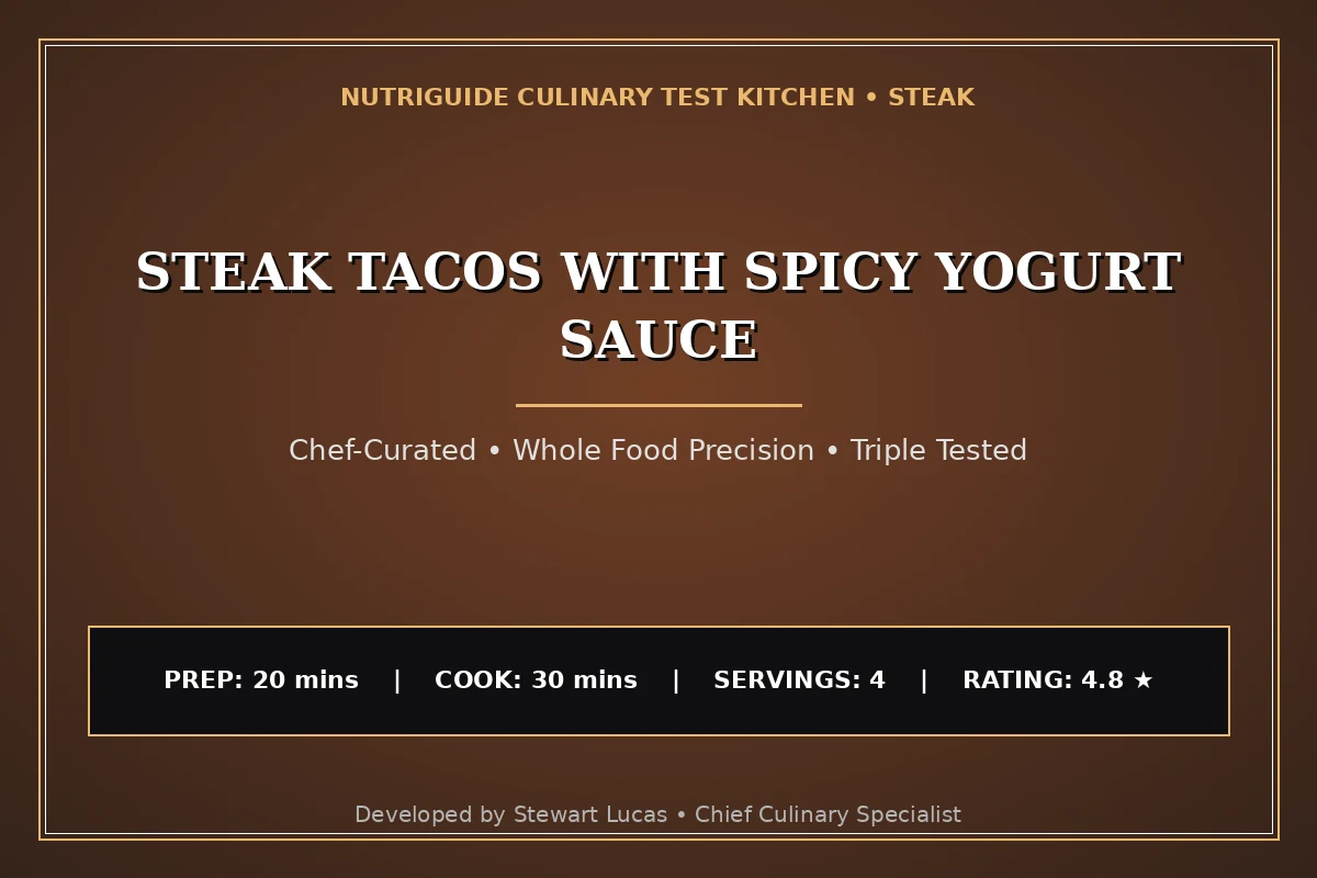 Steak Tacos With Spicy Yogurt Sauce