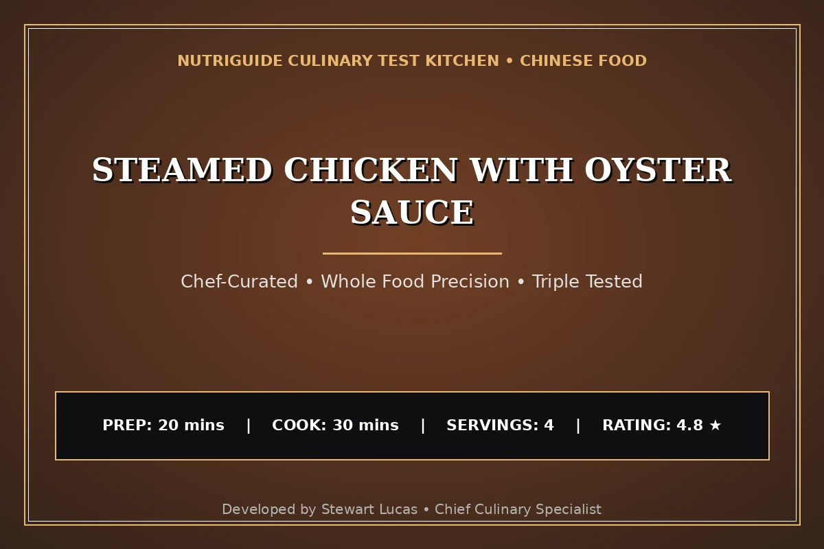 Steamed Chicken With Oyster Sauce