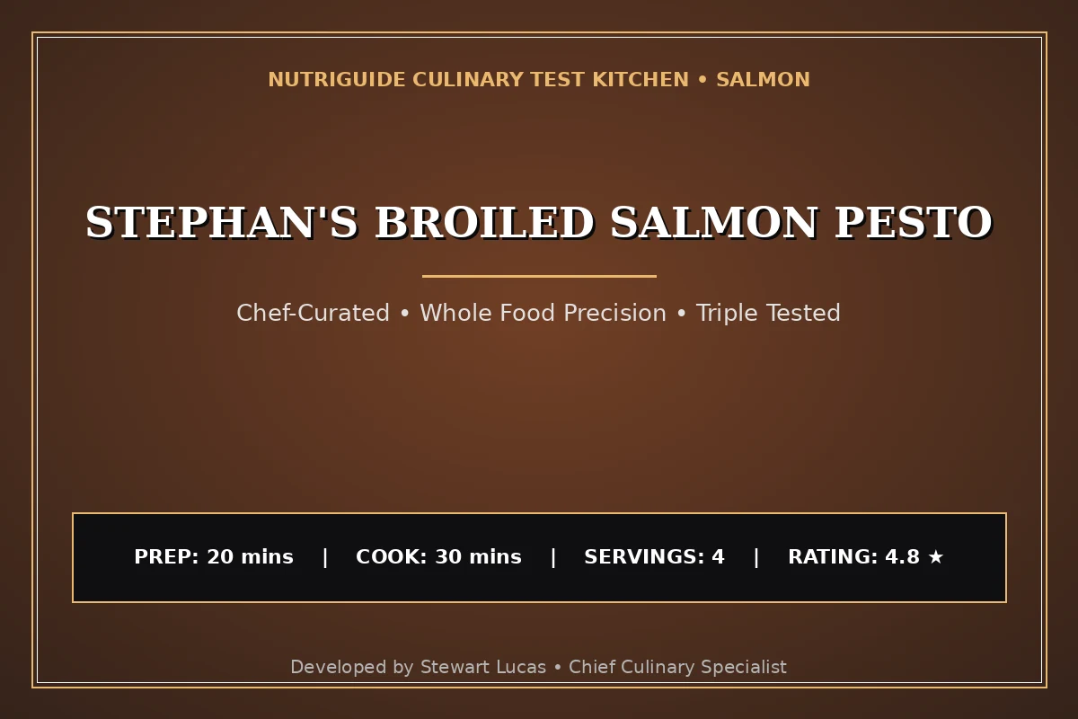 Stephan'S Broiled Salmon Pesto