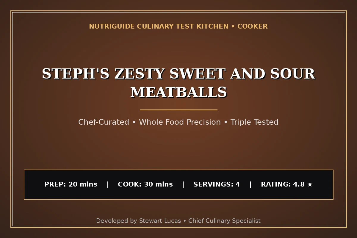 Steph'S Zesty Sweet And Sour Meatballs