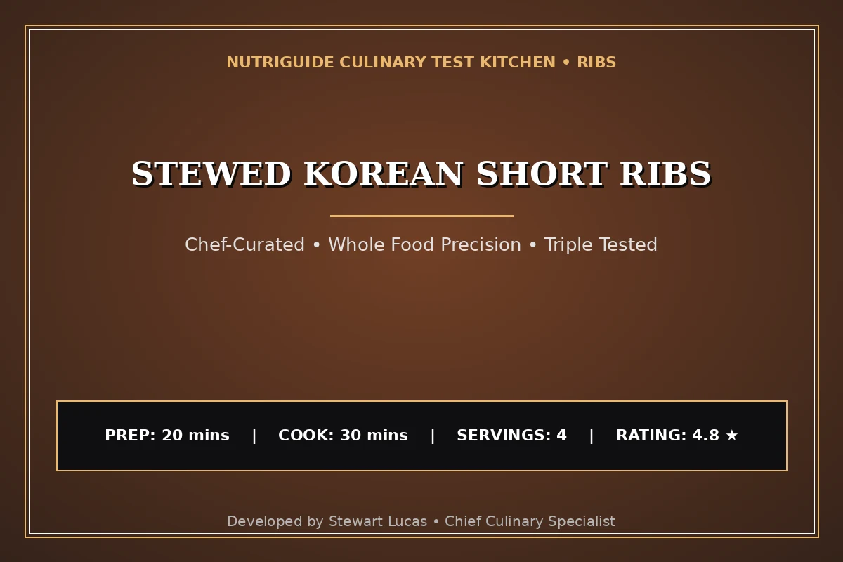 Stewed Korean Short Ribs