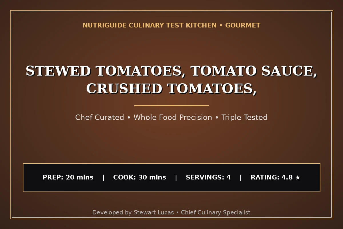 Stewed Tomatoes, Tomato Sauce, Crushed Tomatoes,