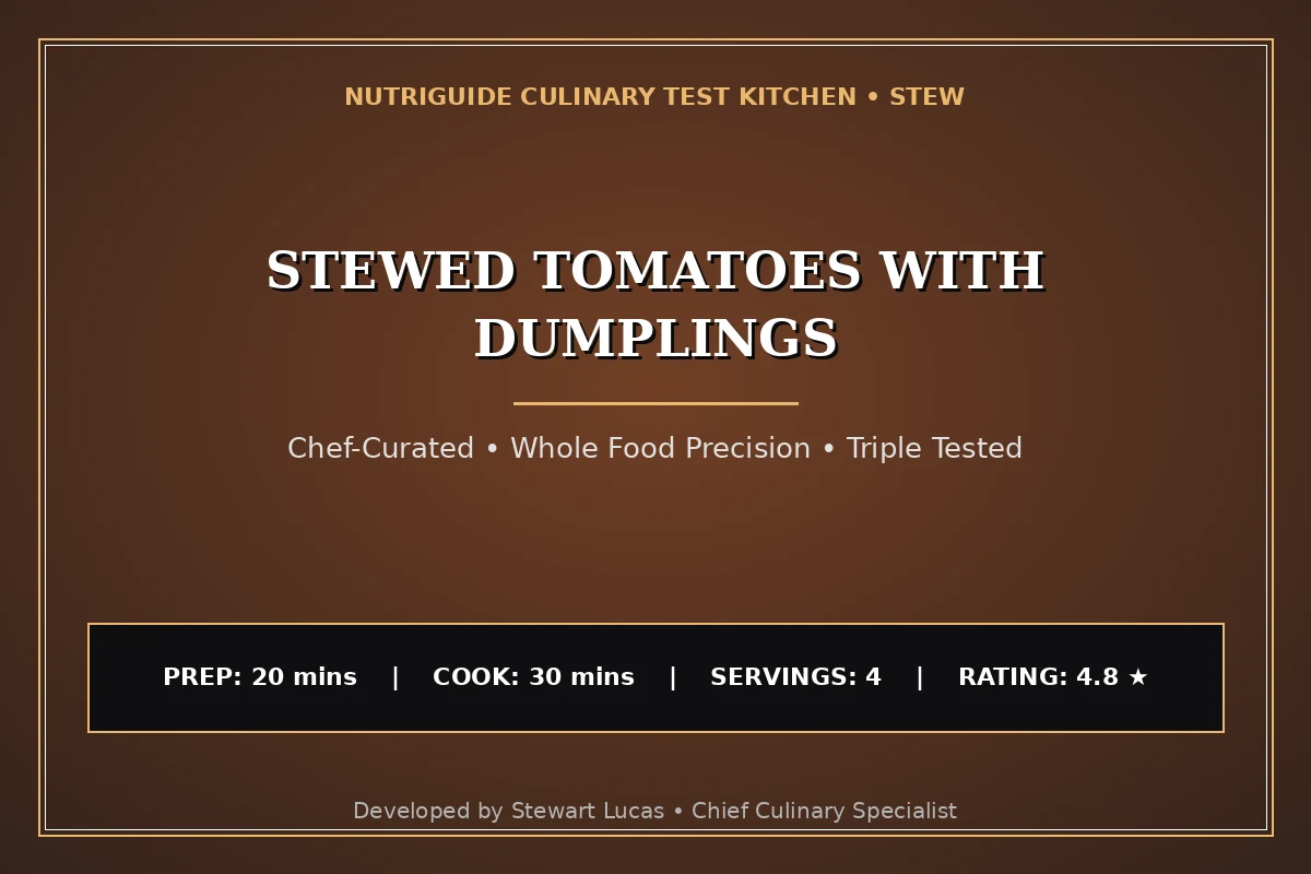 Stewed Tomatoes With Dumplings