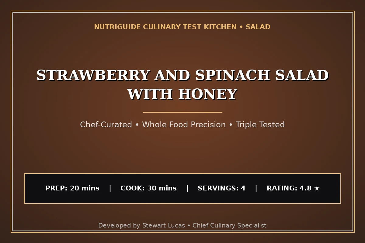 Strawberry And Spinach Salad With Honey