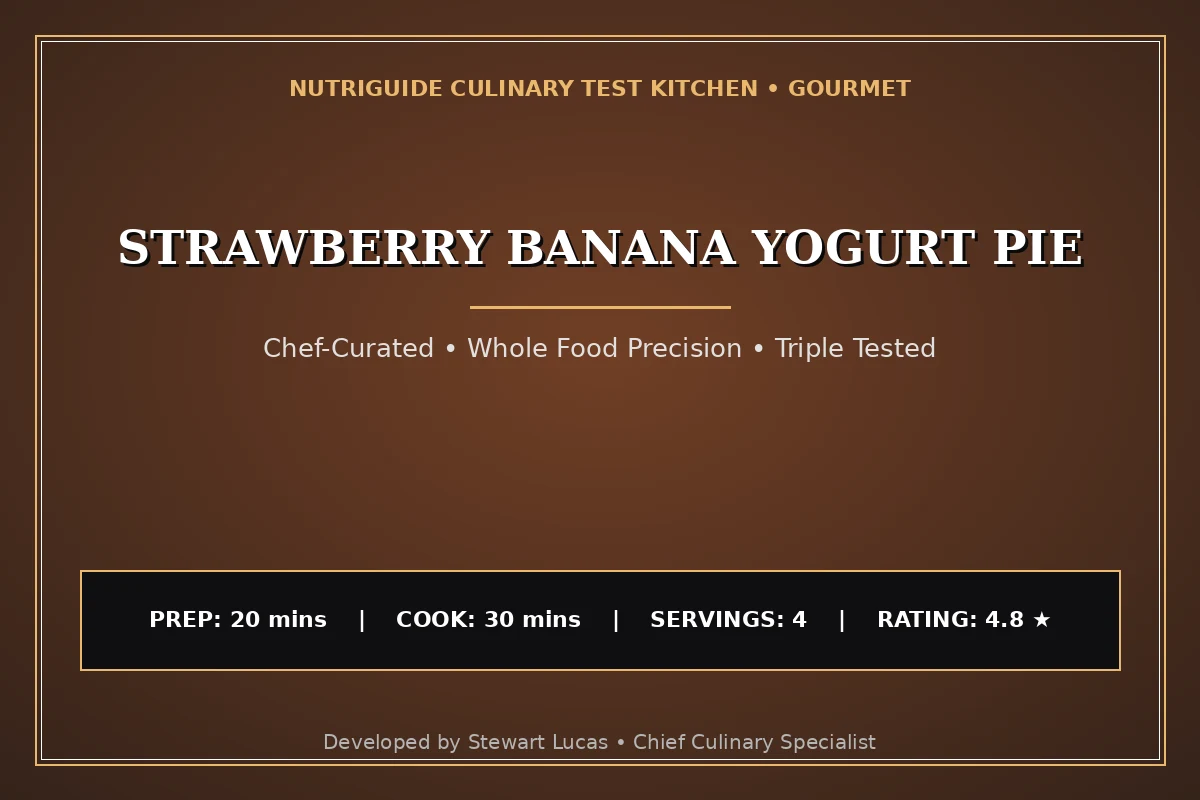 Strawberry Banana Yogurt Pie
