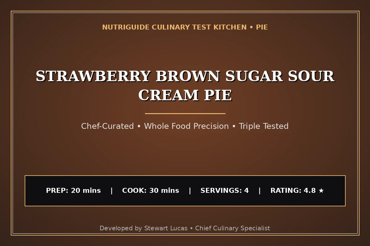 Strawberry Brown Sugar Sour Cream Pie
