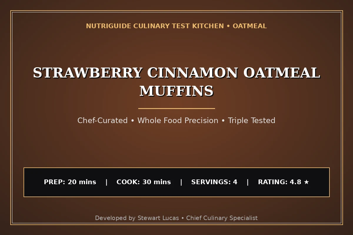 Strawberry Cinnamon Oatmeal Muffins