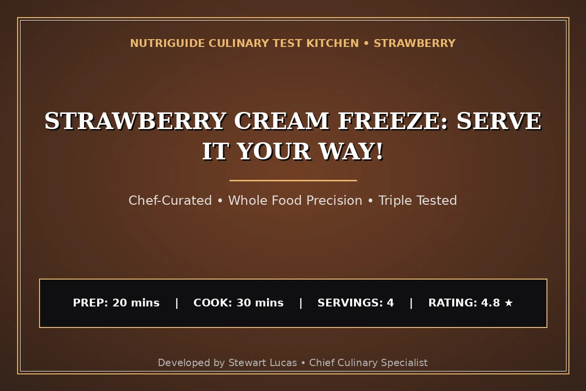Strawberry Cream Freeze: Serve It Your Way!
