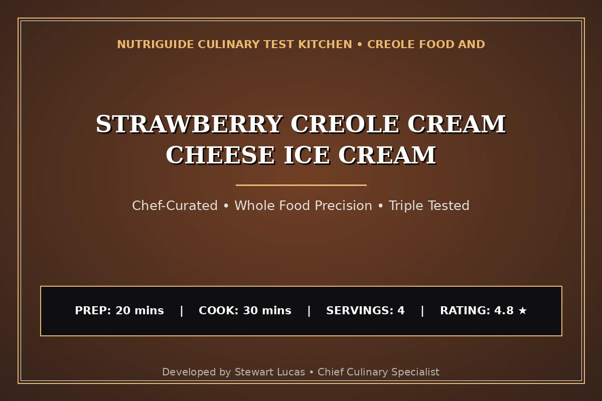 Strawberry Creole Cream Cheese Ice Cream
