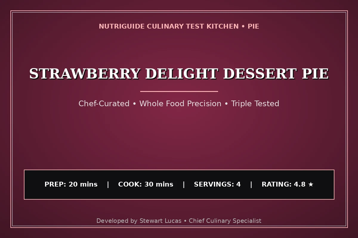 Strawberry Delight Dessert Pie