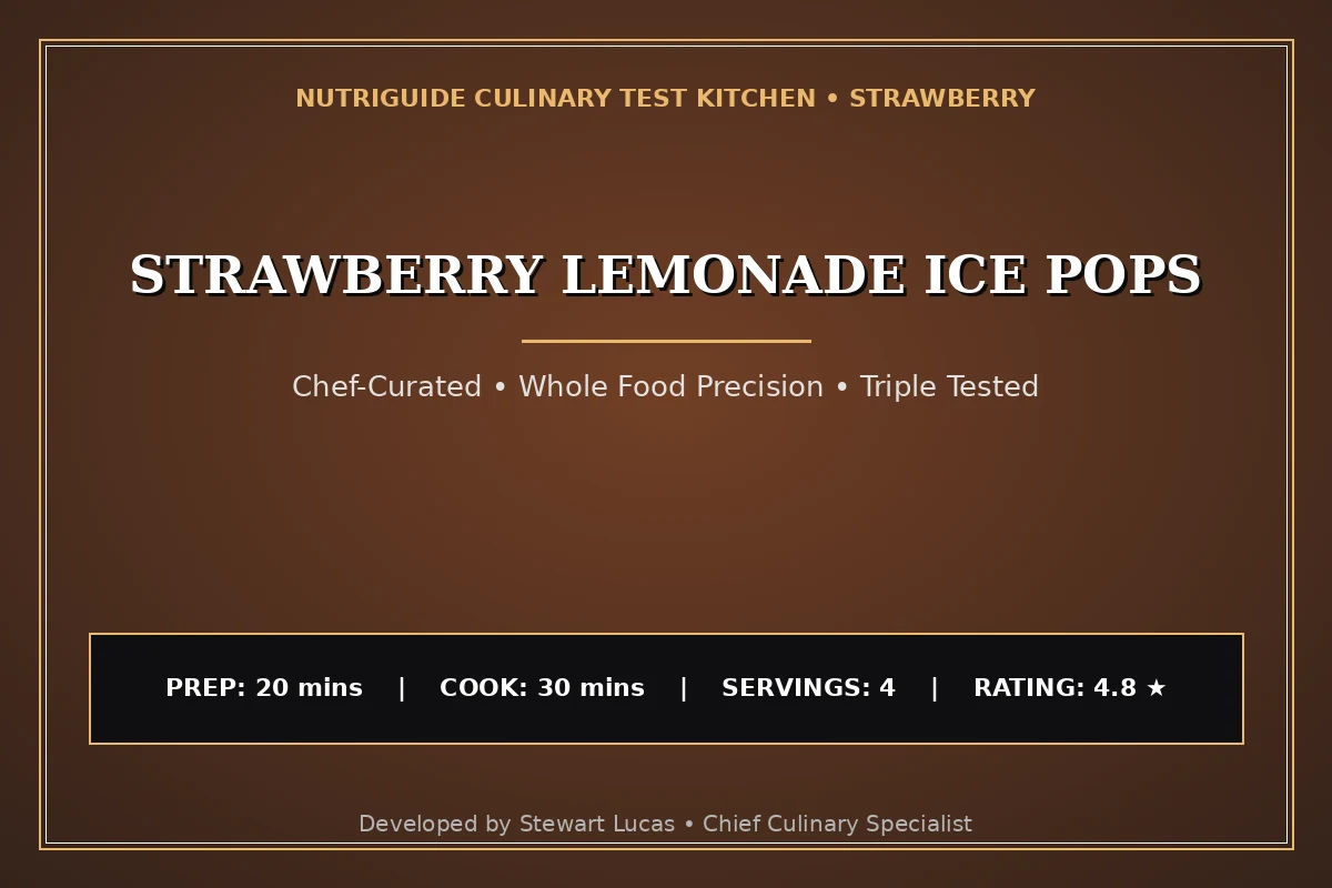 Strawberry Lemonade Ice Pops