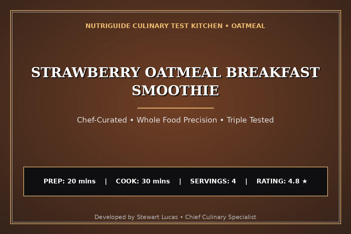 Strawberry Oatmeal Breakfast Smoothie