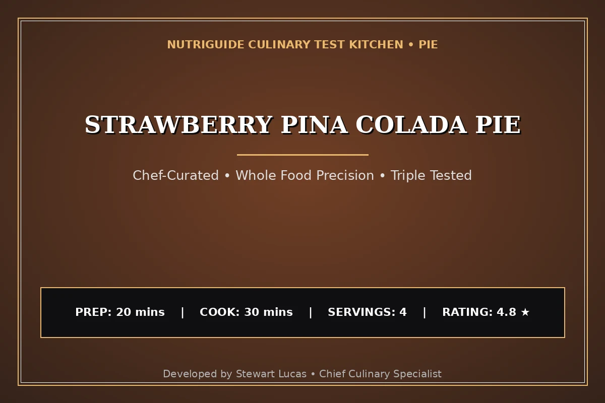 Strawberry Pina Colada Pie