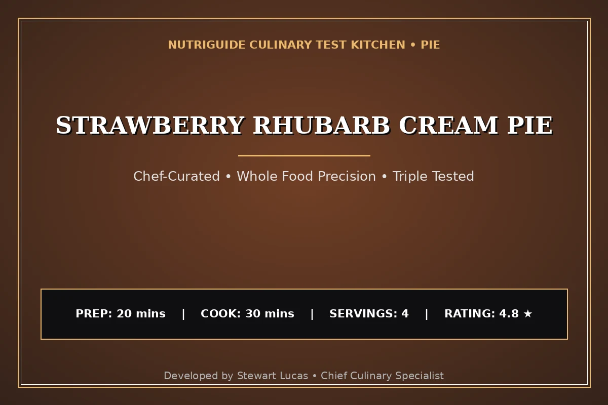 Strawberry Rhubarb Cream Pie