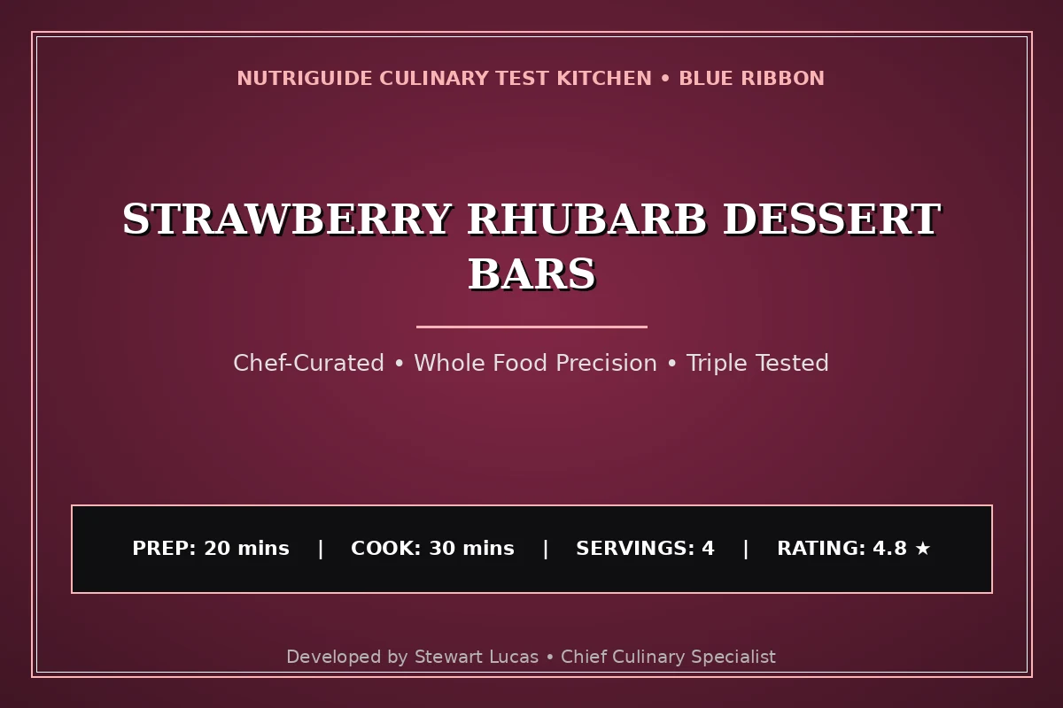 Strawberry Rhubarb Dessert Bars