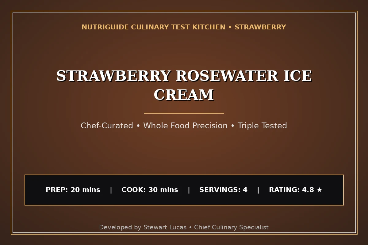 Strawberry Rosewater Ice Cream