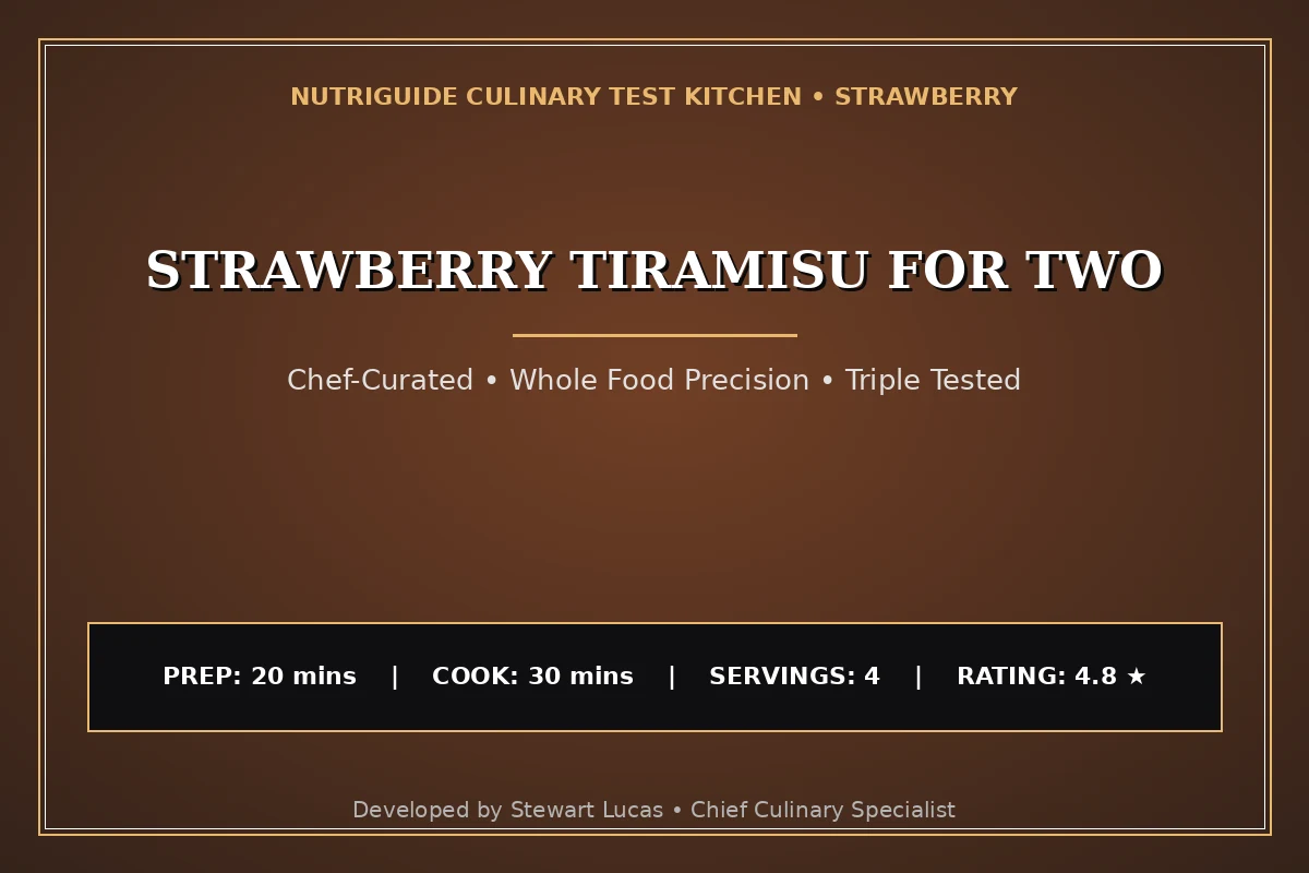 Strawberry Tiramisu For Two