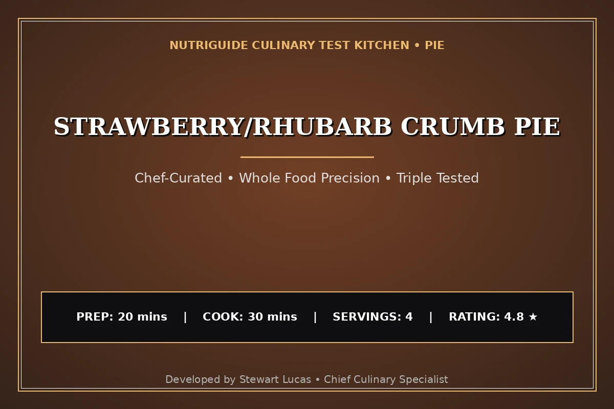Strawberry/Rhubarb Crumb Pie