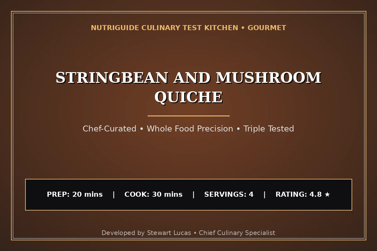 Stringbean And Mushroom Quiche