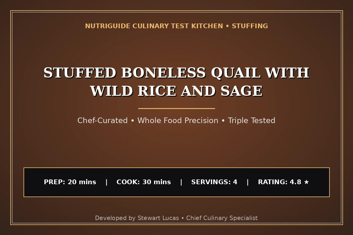 Stuffed Boneless Quail With Wild Rice And Sage