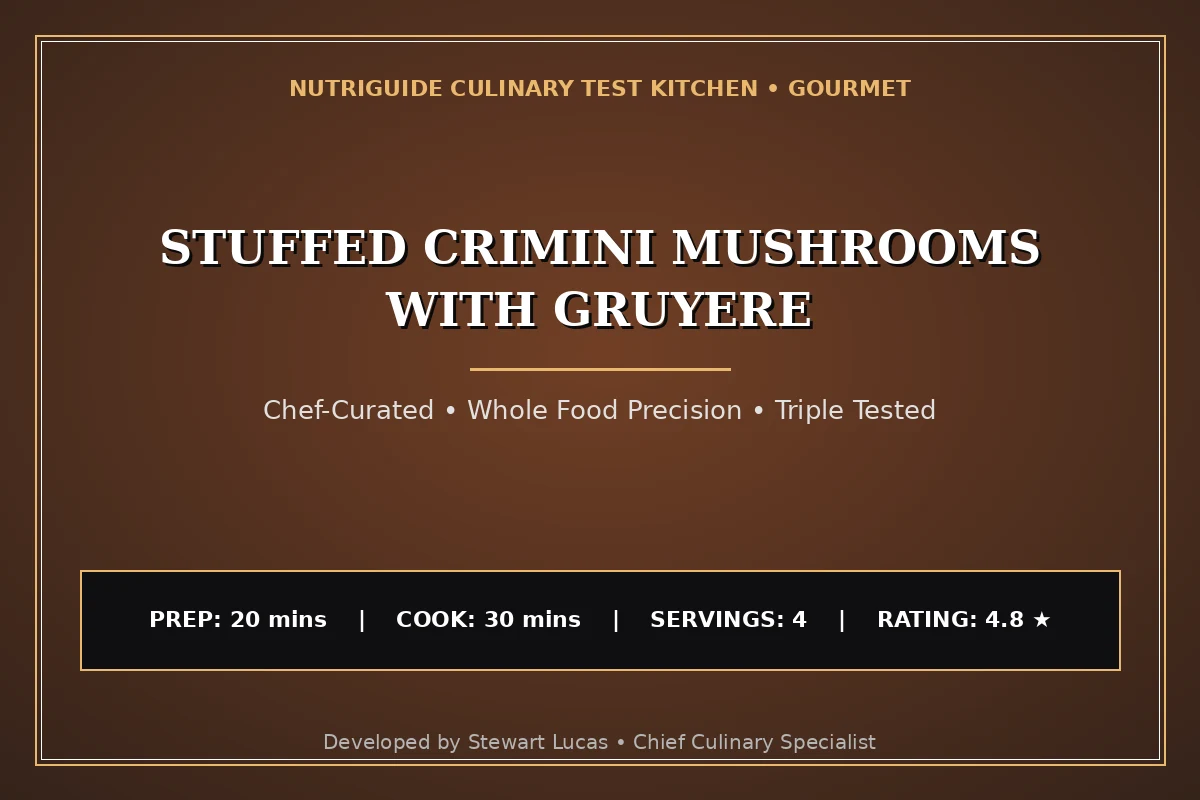 Stuffed Crimini Mushrooms With Gruyere