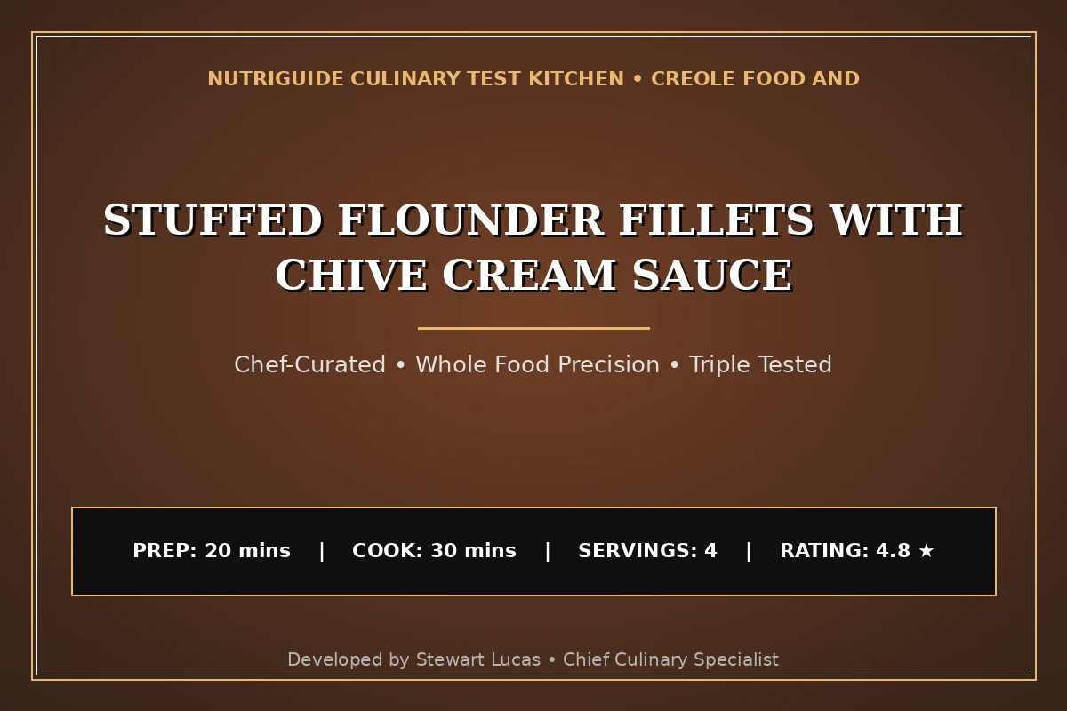 Stuffed Flounder Fillets With Chive Cream Sauce