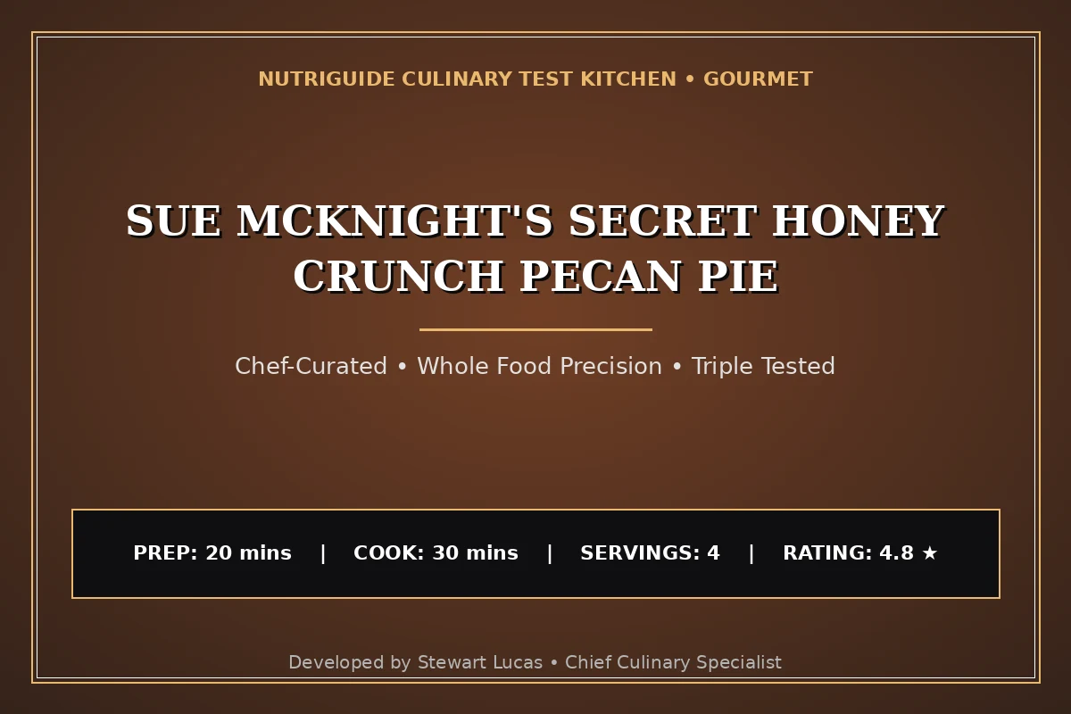 Sue Mcknight'S Secret Honey Crunch Pecan Pie