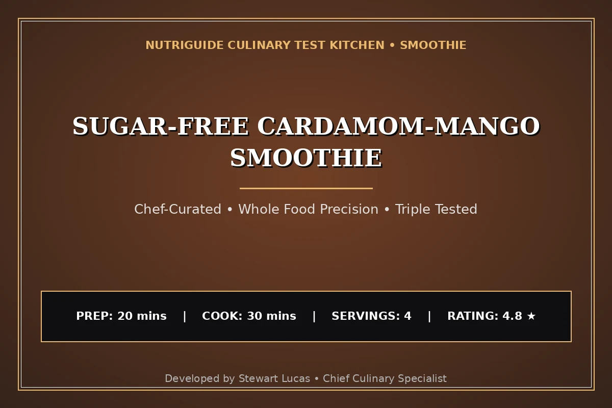 Sugar-Free Cardamom-Mango Smoothie