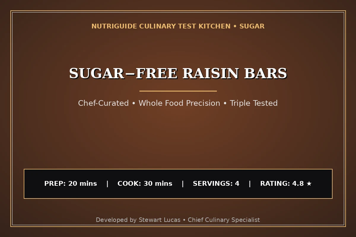 Sugar−Free Raisin Bars
