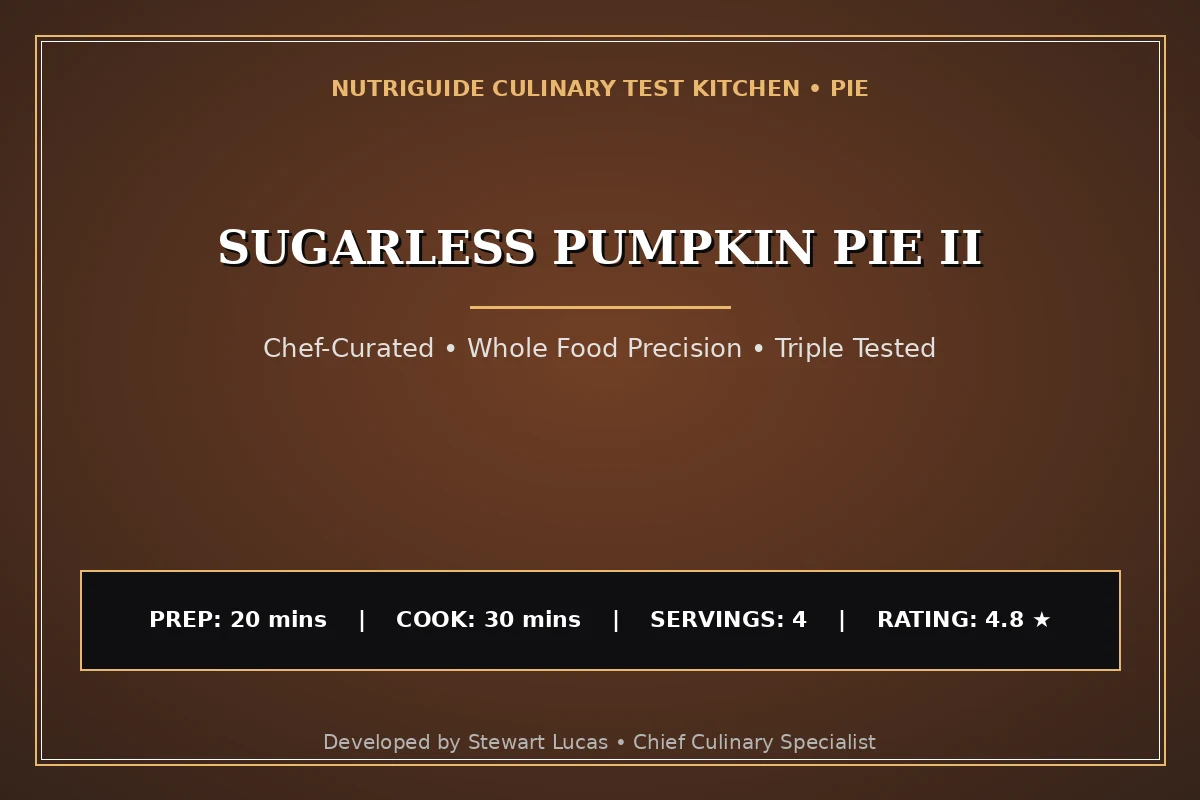 Sugarless Pumpkin Pie Ii