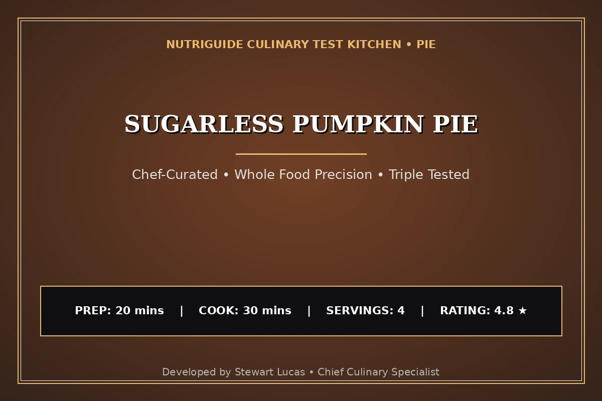Sugarless Pumpkin Pie