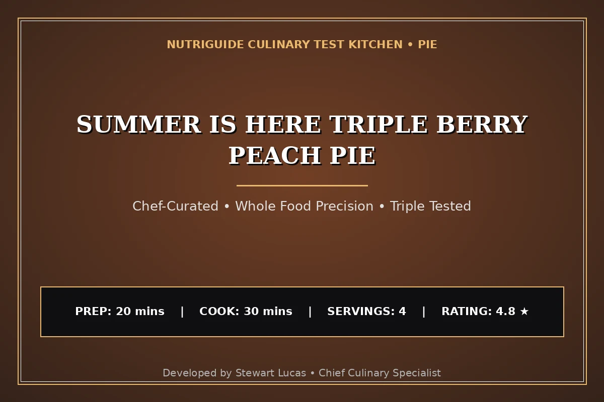 Summer Is Here Triple Berry Peach Pie