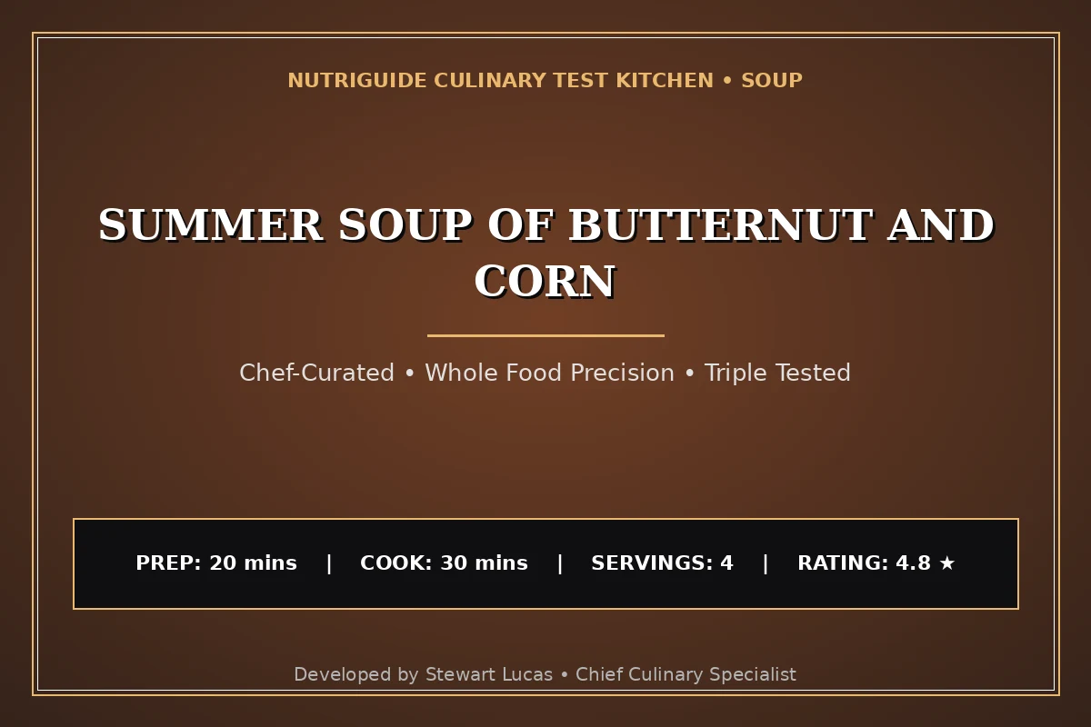 Summer Soup Of Butternut And Corn