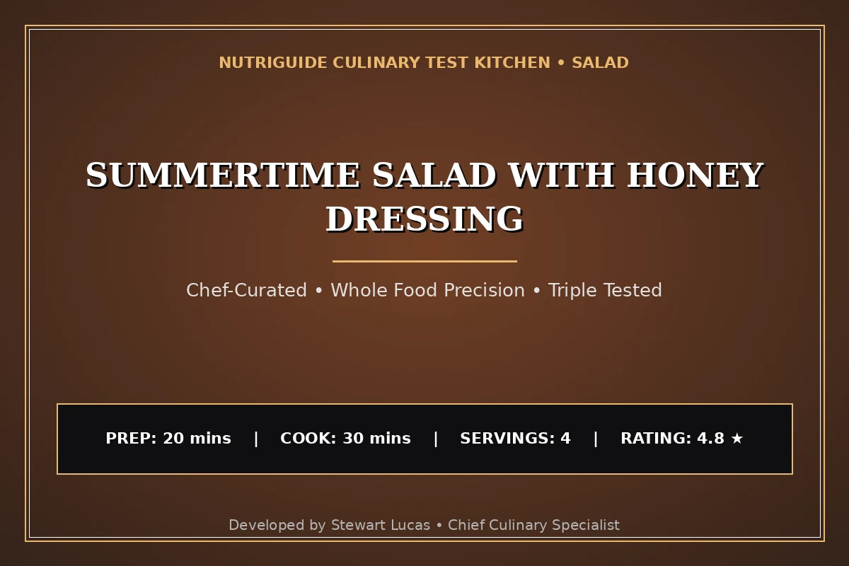 Summertime Salad With Honey Dressing