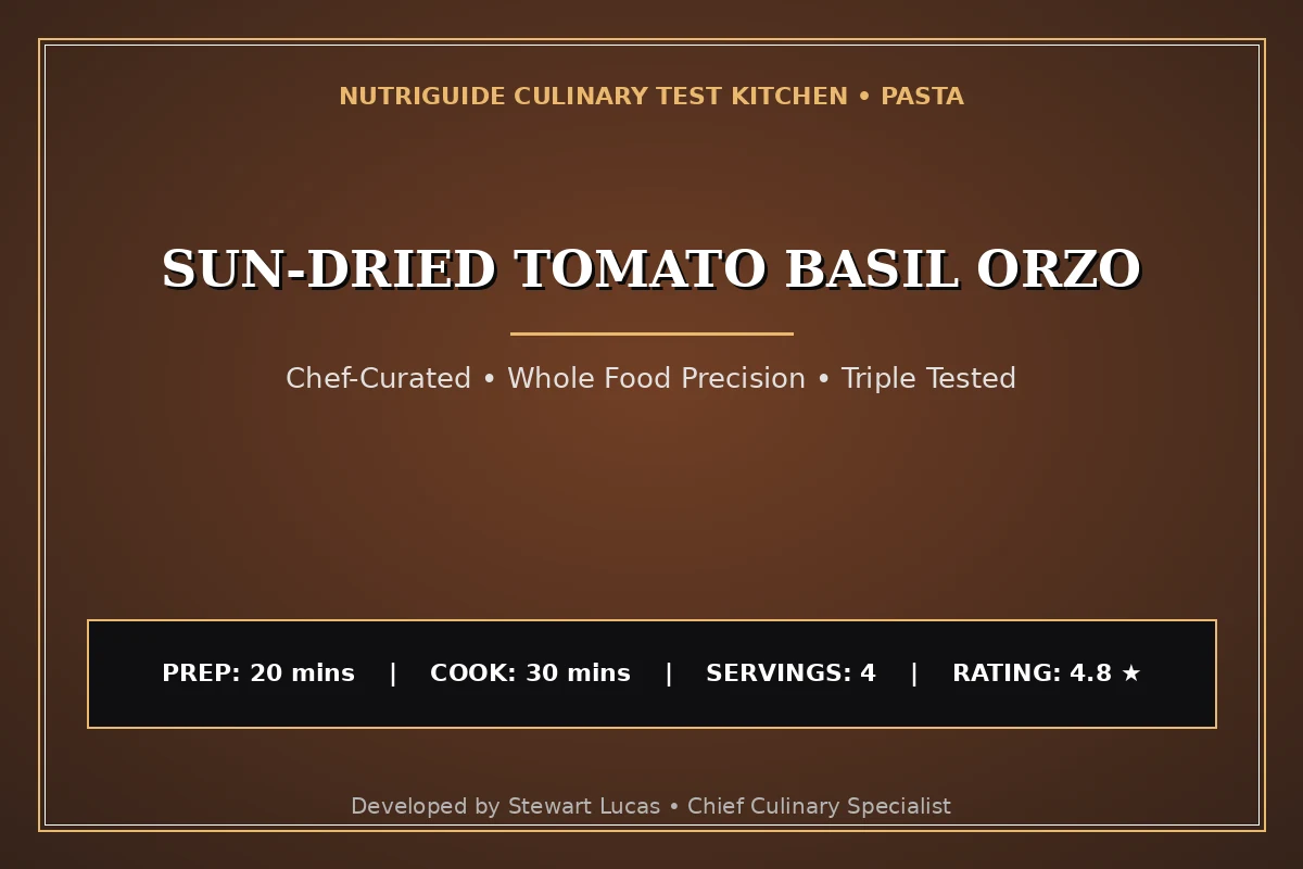 Sun-Dried Tomato Basil Orzo