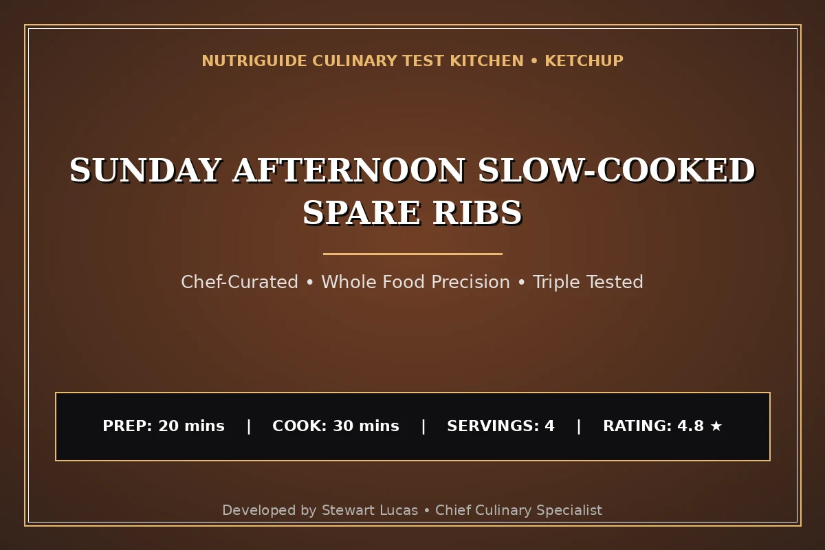 Sunday Afternoon Slow-Cooked Spare Ribs