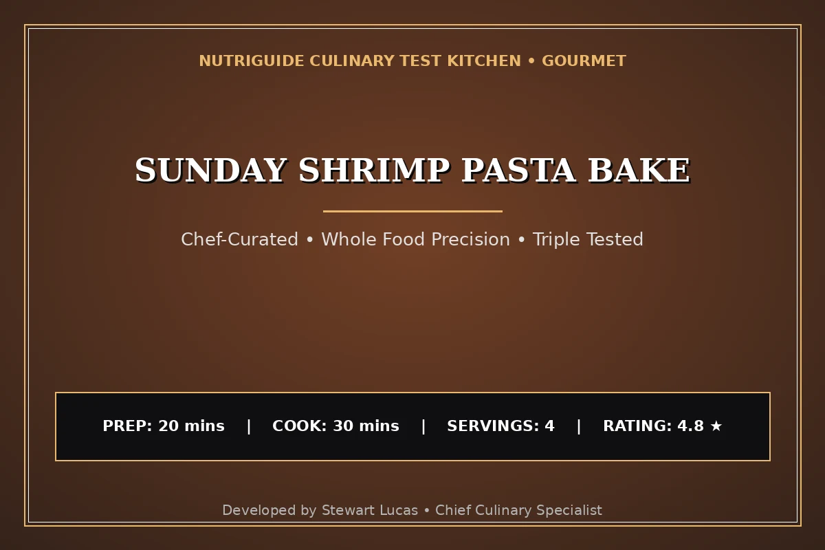 Sunday Shrimp Pasta Bake