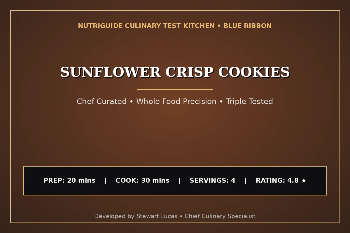 Sunflower Crisp Cookies