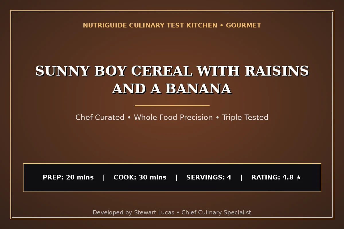Sunny Boy Cereal With Raisins And A Banana