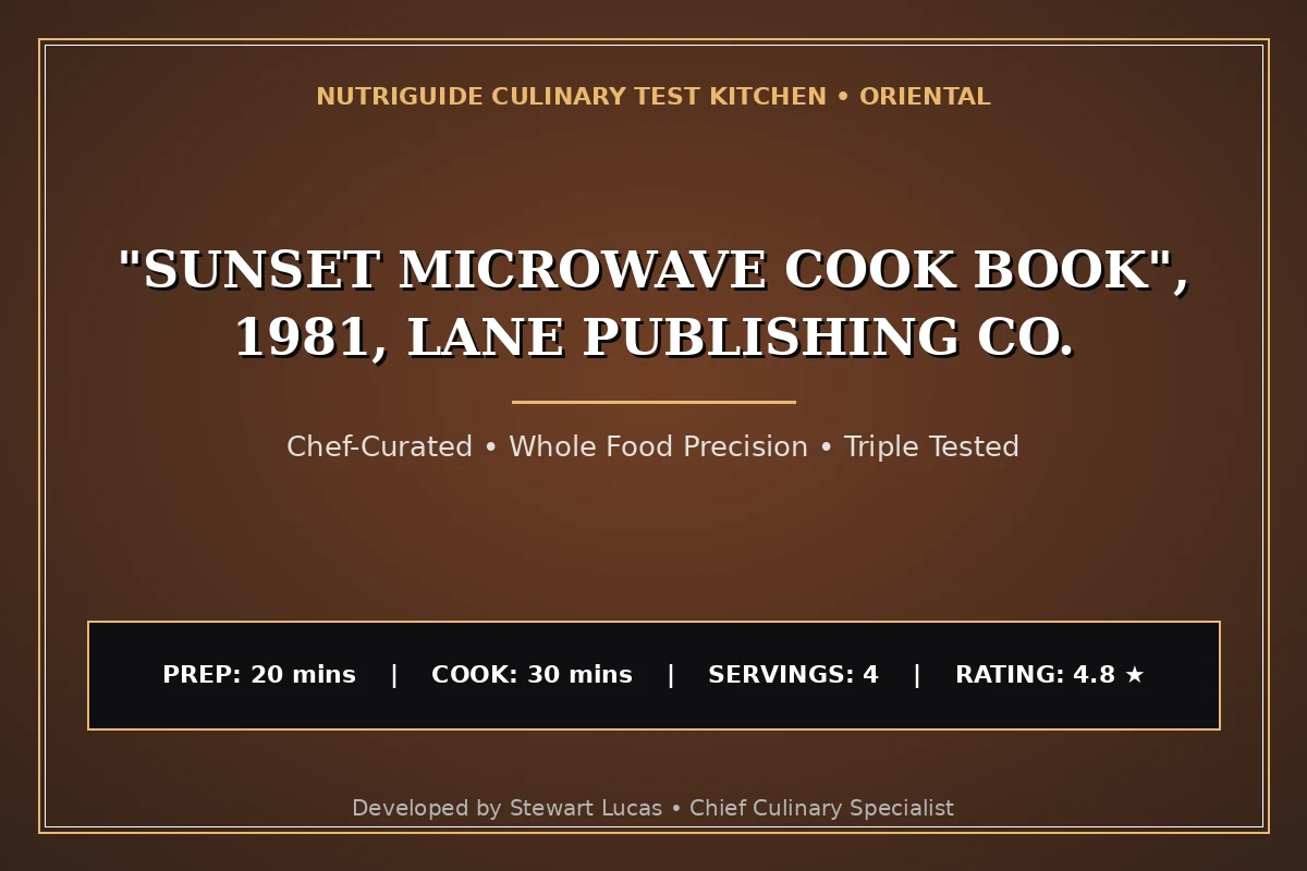 "Sunset Microwave Cook Book", 1981, Lane Publishing Co.