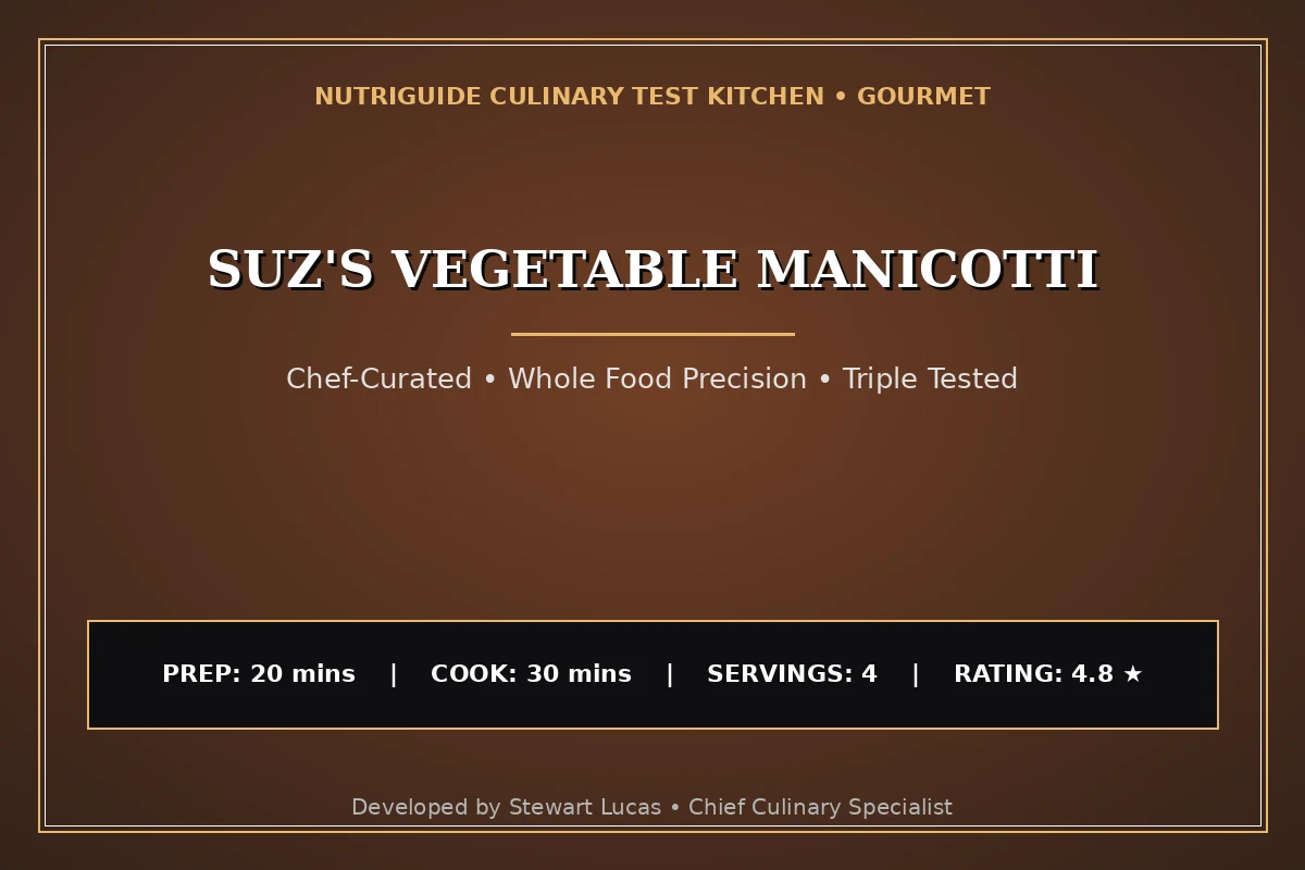 Suz'S Vegetable Manicotti