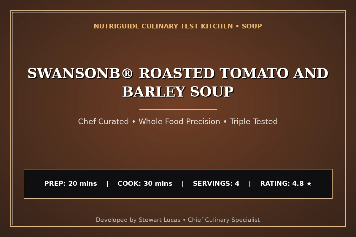 Swansonв® Roasted Tomato And Barley Soup