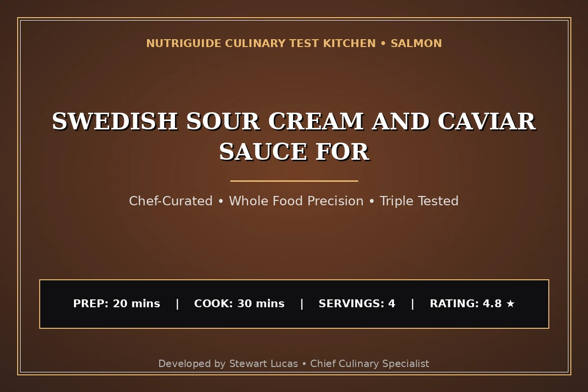 Swedish Sour Cream And Caviar Sauce For