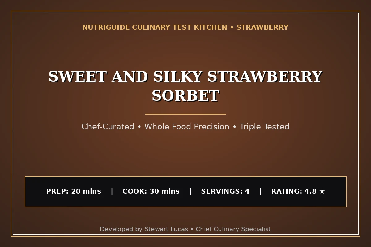 Sweet And Silky Strawberry Sorbet