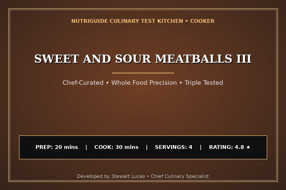 Sweet And Sour Meatballs Iii