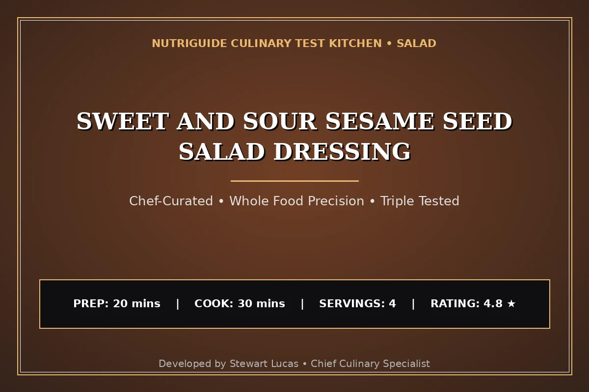 Sweet And Sour Sesame Seed Salad Dressing