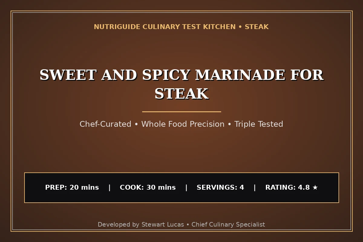 Sweet And Spicy Marinade For Steak