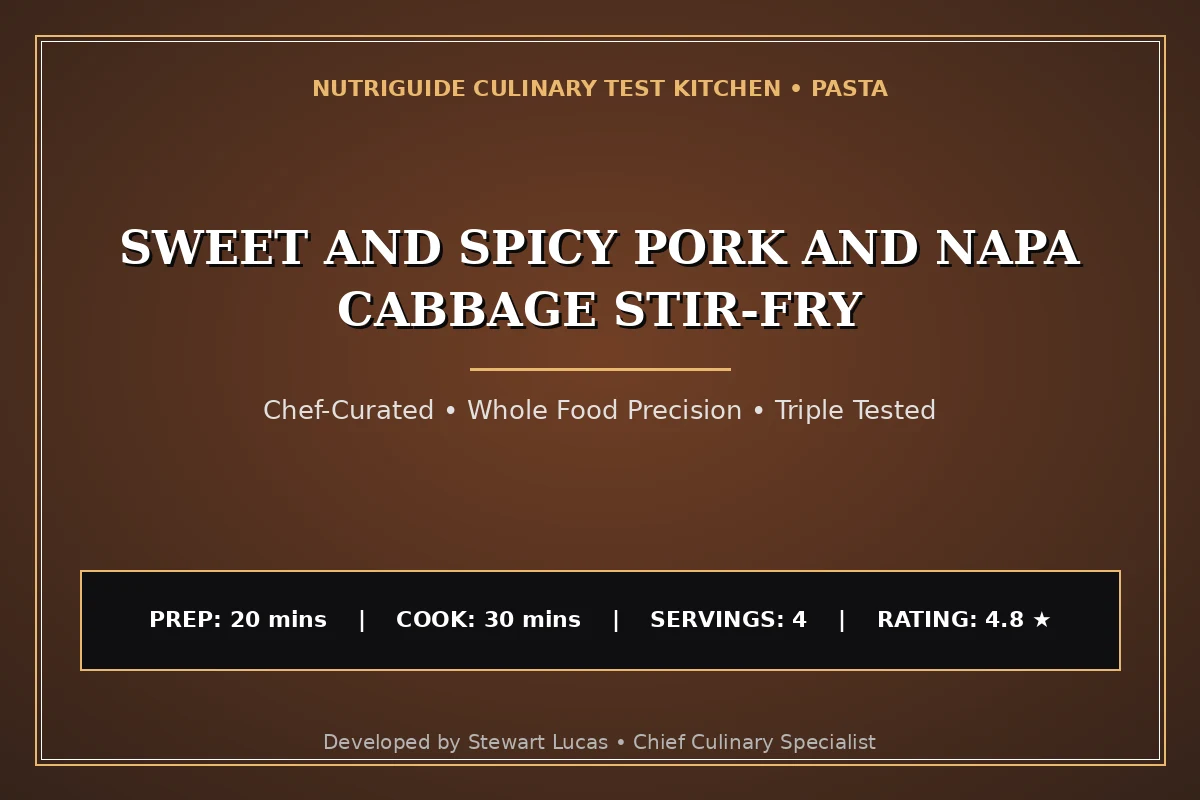 Sweet And Spicy Pork And Napa Cabbage Stir-Fry