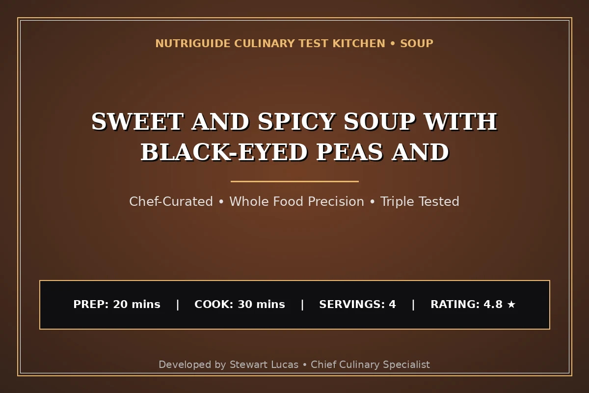 Sweet And Spicy Soup With Black-Eyed Peas And